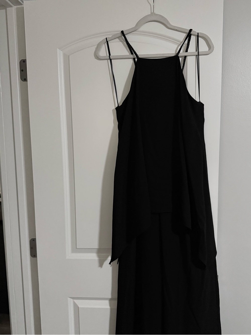 Black Halter Jump suit with Delicate Straps